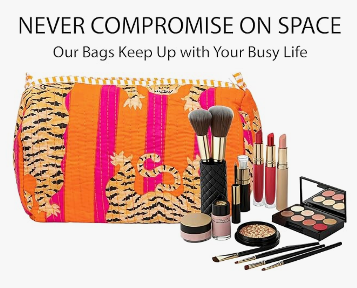 Travel Toiletry Bags (Orange Tiger)