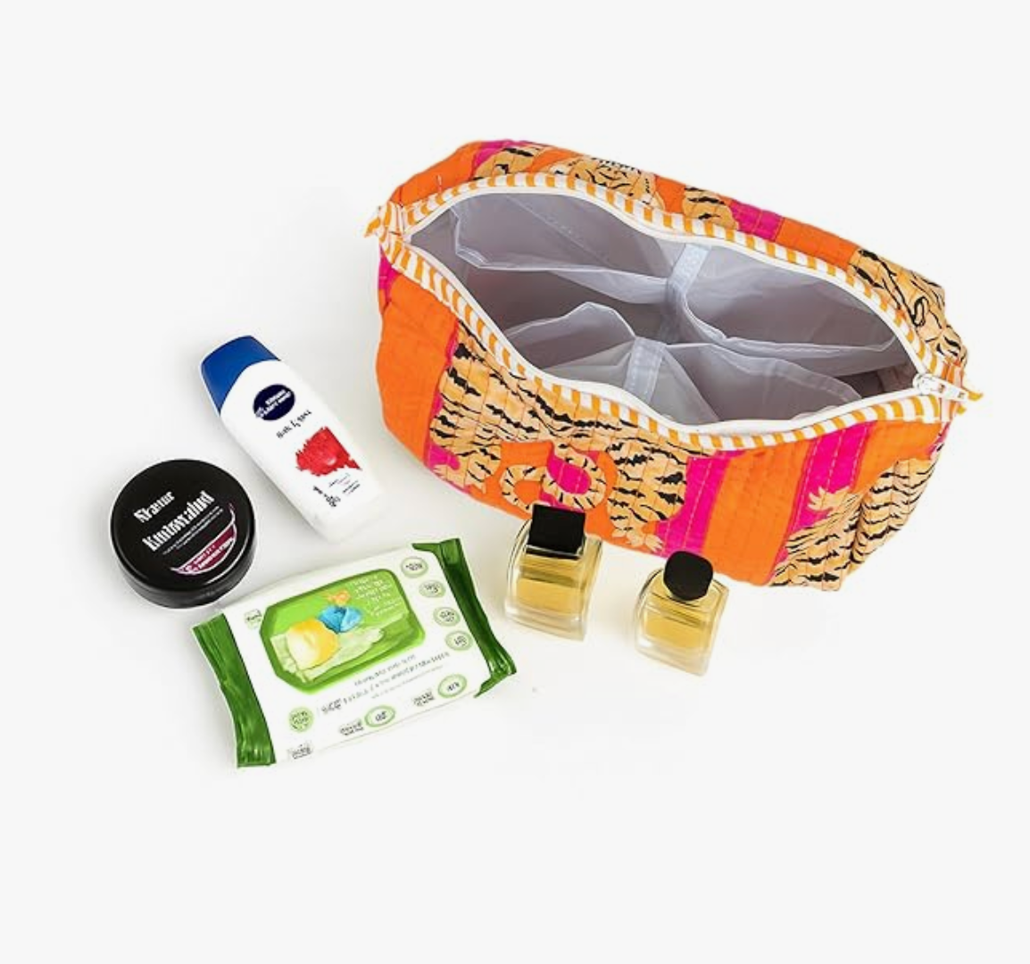 Travel Toiletry Bags (Orange Tiger)