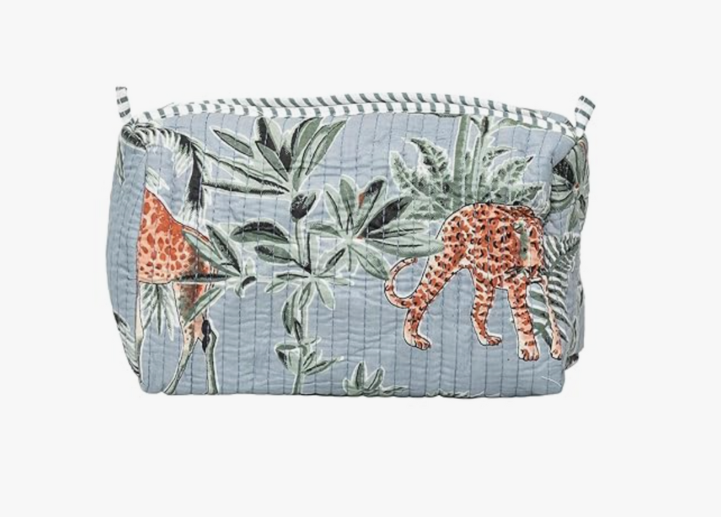 Travel Toiletry Bags (Grey Floral)