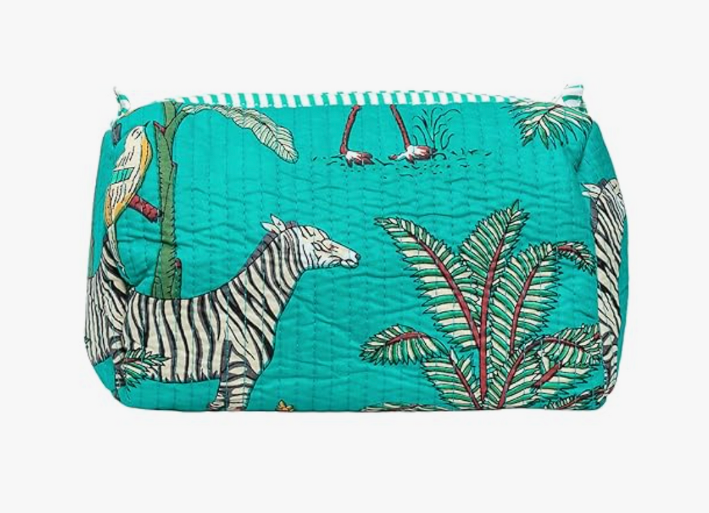 Travel Toiletry Bags (Turquoise Jungle)