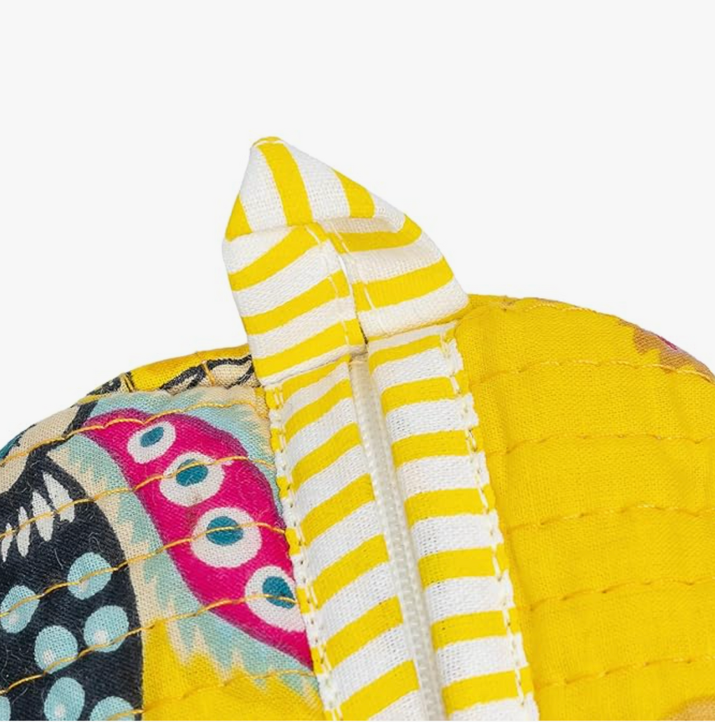 Travel Toiletry Bags (Yellow Floral)