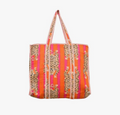 Quilted Cotton Tote Bag (Orange Tiger)