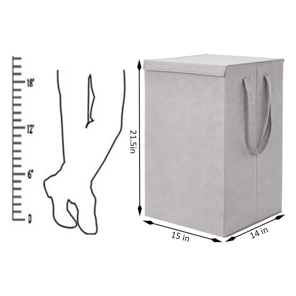 Laundry Bag - Foldable Laundry Basket With Lid & Handle - The Daily Bag