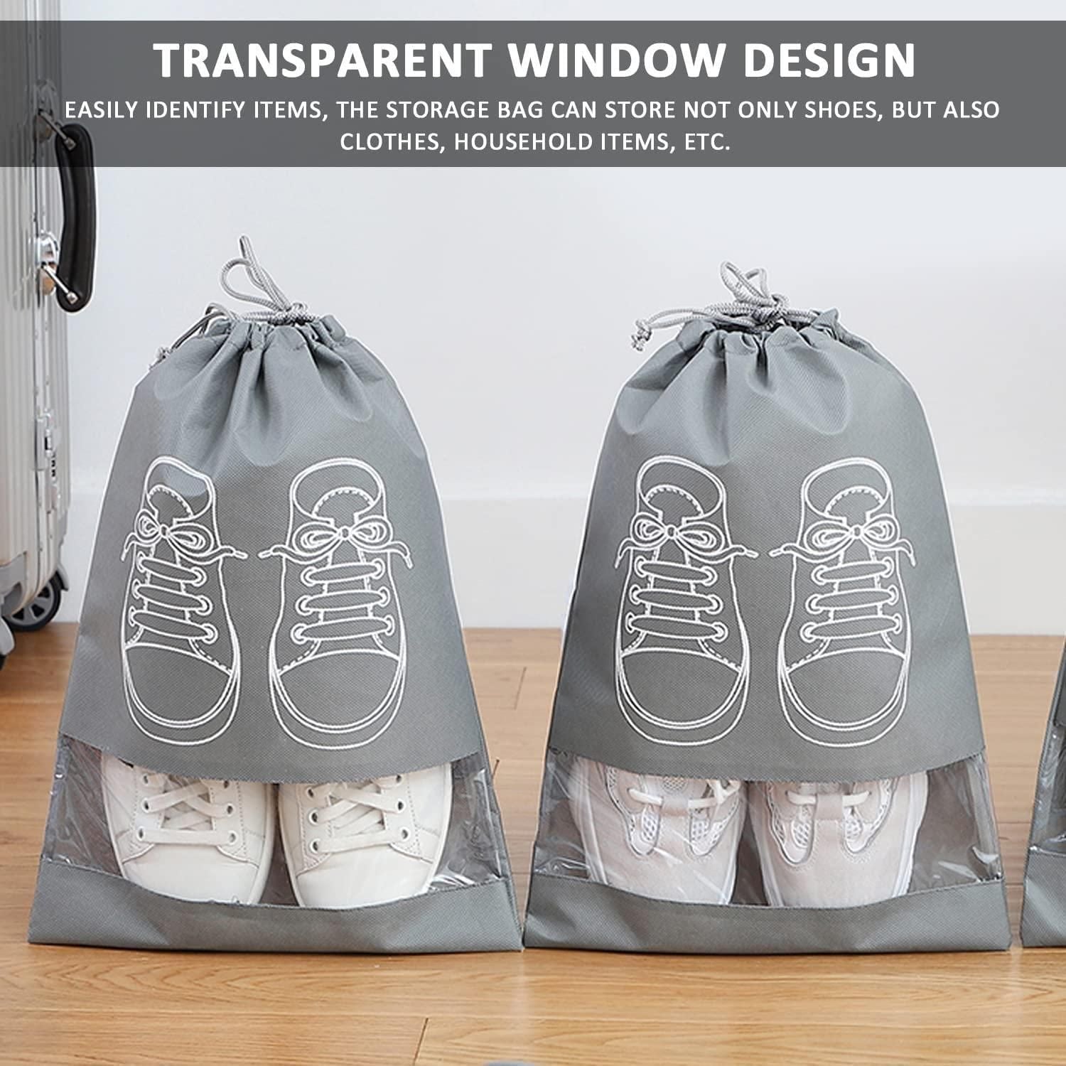 Shoe Bag - Transparent Window Portable Travel Dust - Proof Shoe Bags - The Daily Bag